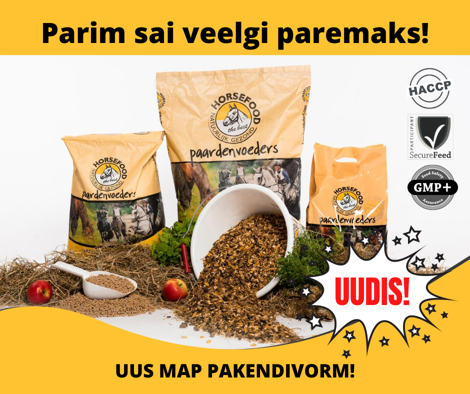 PARIM SAI VEELGI PAREMAKS! Alates juulikuust`2020 on muutunud Horsefood`The best müslide pakendivorm ja nüüd kasutatakse selleks “MAP tehnikat”(Modified Atmosph